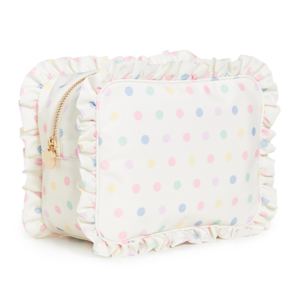 Stoney Clover Lane large Ruffle Pouch - Sold out style Polka Dot